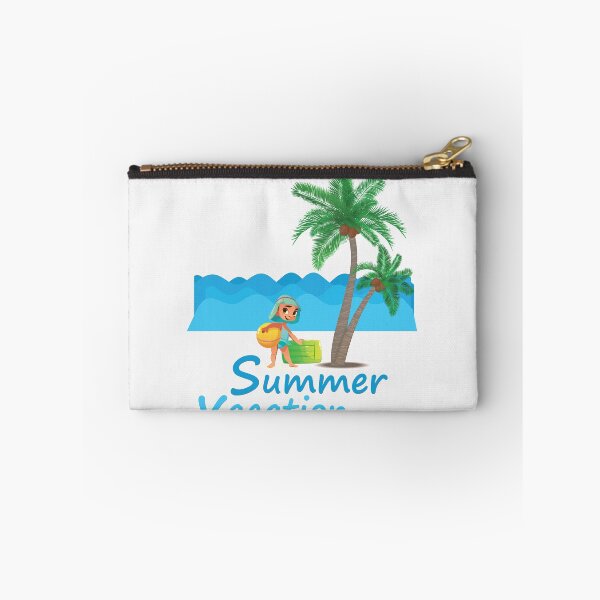 Item preview, Summer Vacation! Summer vacation on the beach with waves, palm trees and sunglasses designed and sold by Peter Azeez.