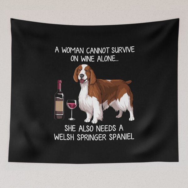 Item preview, Springer Spaniel and wine Funny dog designed and sold by TeeDoozy.