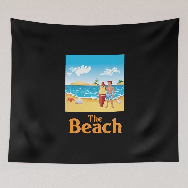 Item preview, Surfer Boy on the Beach with Surfboard! Summer vacation on the beach with waves, surfboard and sunglasses designed and sold by Peter Azeez.
