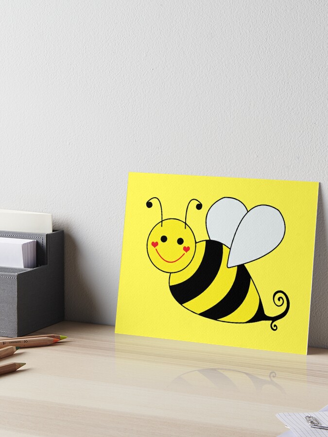 Bee Stamp Bright | Canvas Wall Art | 16x16 | Great Big Canvas