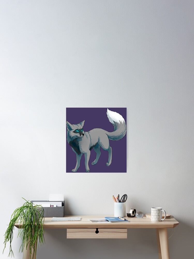 Thumbnail 2 of 3, Poster, Fox Butterfly Face designed and sold by Reno-Viol.
