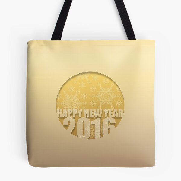 Artikelvorschau, Guten Rutsch ins Neue Jahr 2016 - goldene Schneeflocken # 2 entworfen und verkauft von PBdesigns.