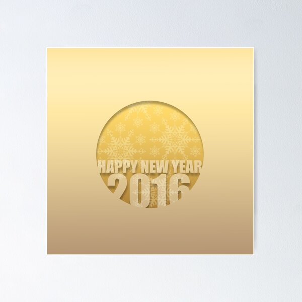 Item preview, Feliz año nuevo 2016 - Golden Snowflakes # 2 designed and sold by PBdesigns.