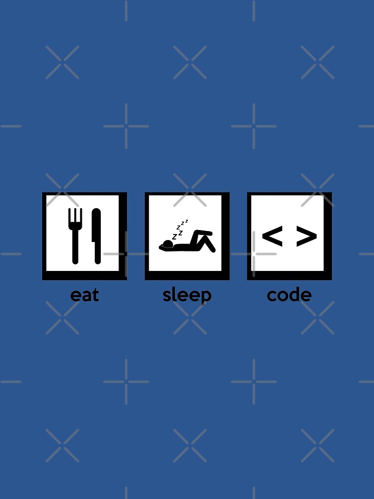 Thumbnail 3 of 3, Scarf, Eat, Sleep, Code designed and sold by echovolution.