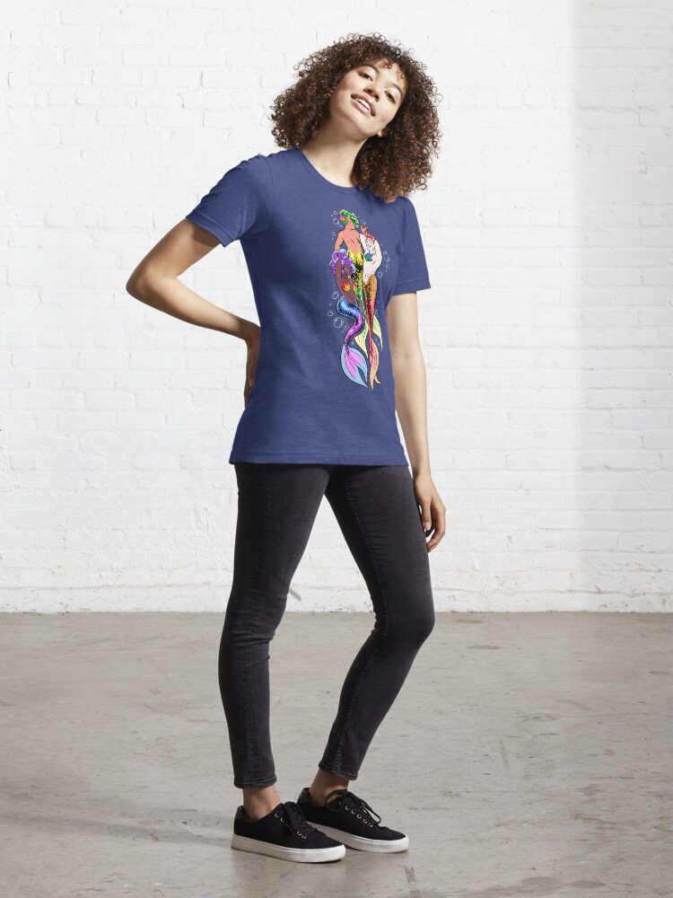 Alternate view of Pride Merfolk Trio (Rainbow) Essential T-Shirt