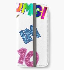 10th birthday funny dabbing unicorn iPhone Wallet/Case/Skin