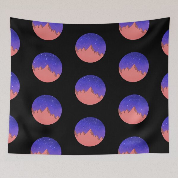 Item preview, Pink mountains  designed and sold by LadybrainsArt.