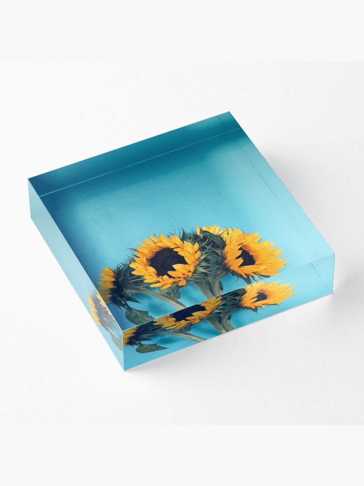 Alternate view of Sunflowers Acrylic Block