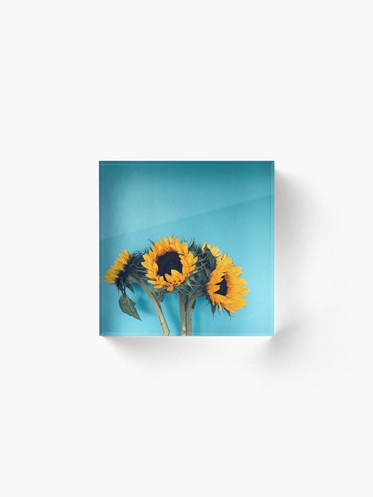 Alternate view of Sunflowers Acrylic Block