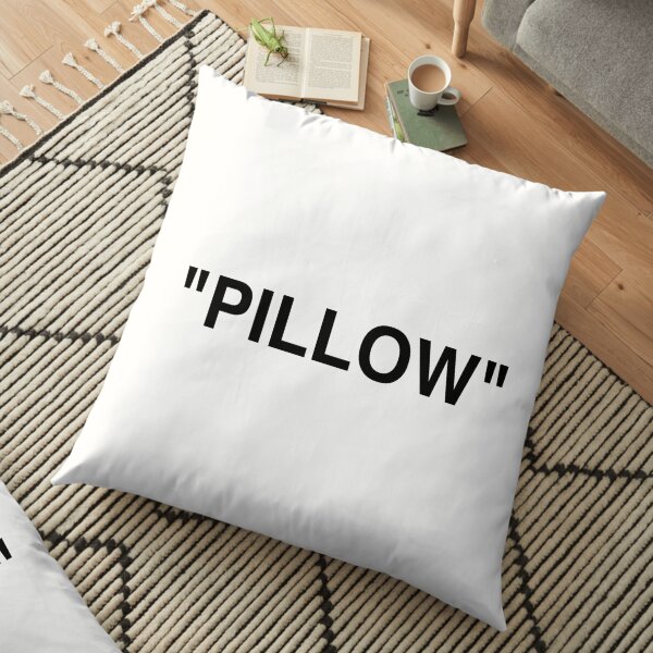 "PILLOW" LOGO - BLACK Floor Pillow