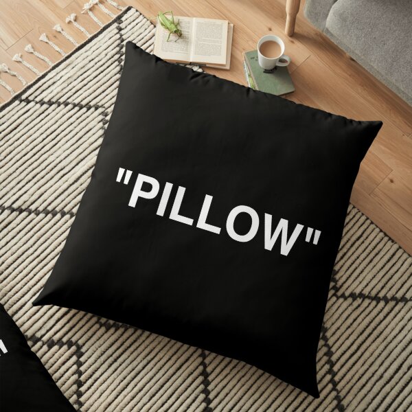 "PILLOW" LOGO - WHITE Floor Pillow