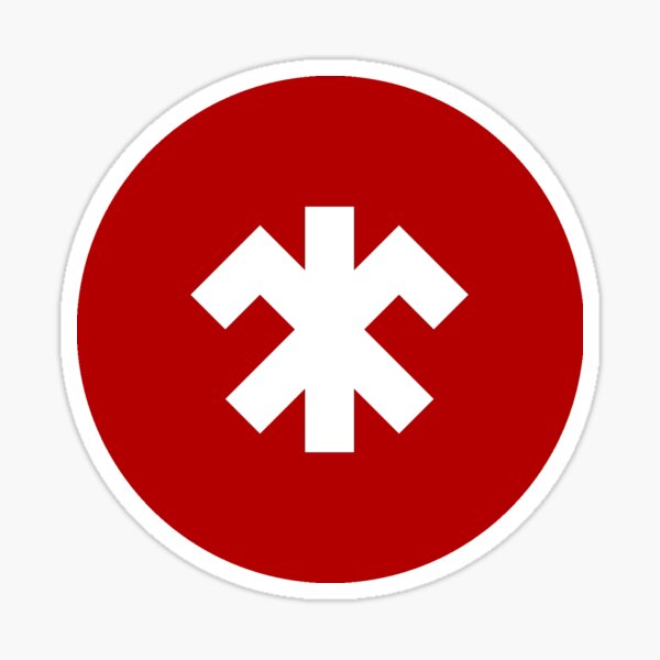 Eryr Wen Sticker - YesCymru Red Sticker