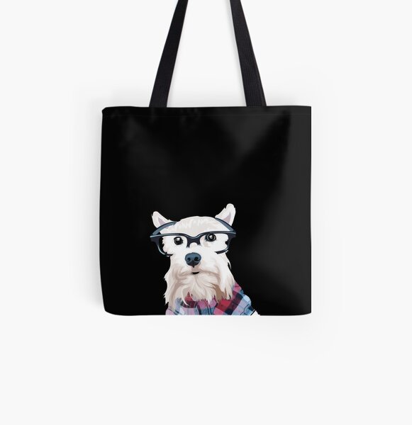 Dapper Dog All Over Print Tote Bag