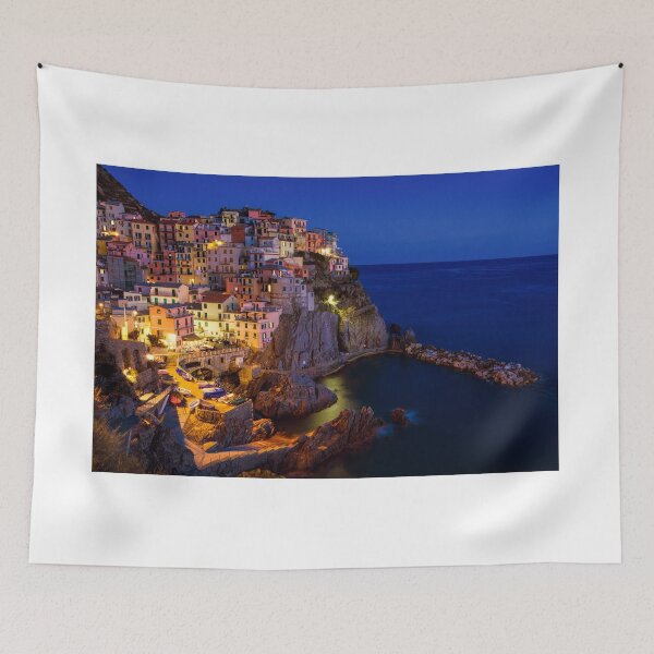 Item preview, Manarola Cinque Terre Italy Nightfall designed and sold by PhotoArt by Joan Carroll.
