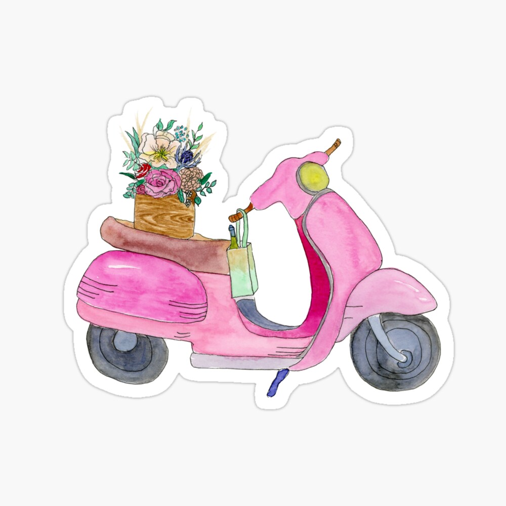 scooter basket pink
