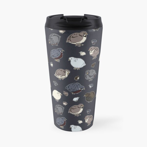 Button Quail Pattern Travel Mug