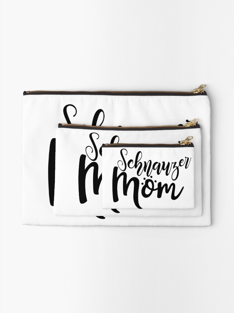 Alternate view of Proud Schnauzer Mom Zipper Pouch