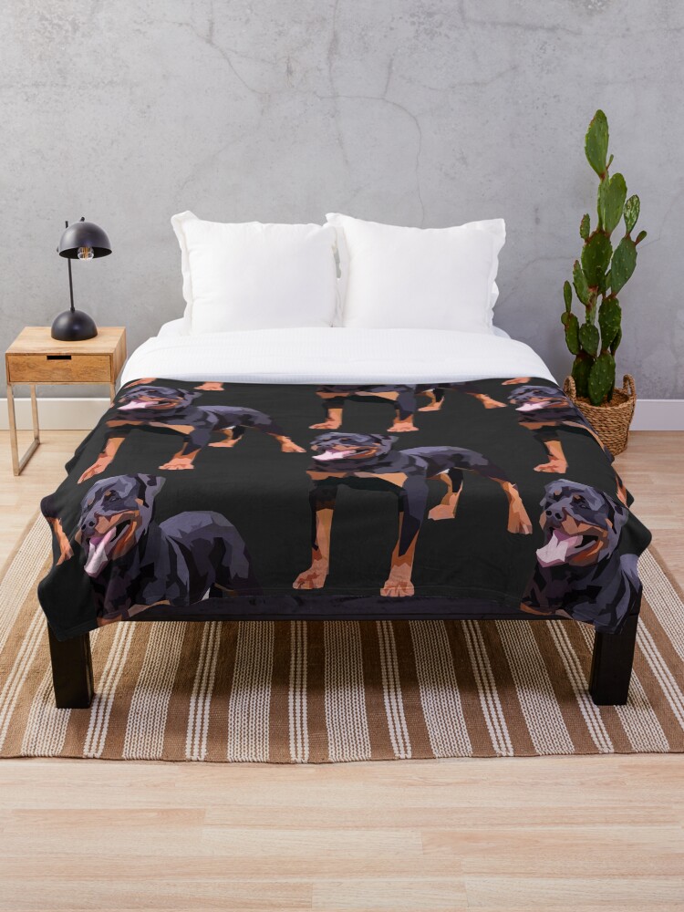 rottweiler throw blanket