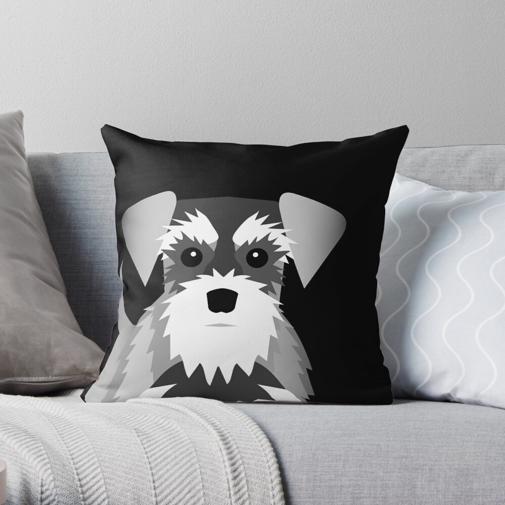 schnauzer throw pillows