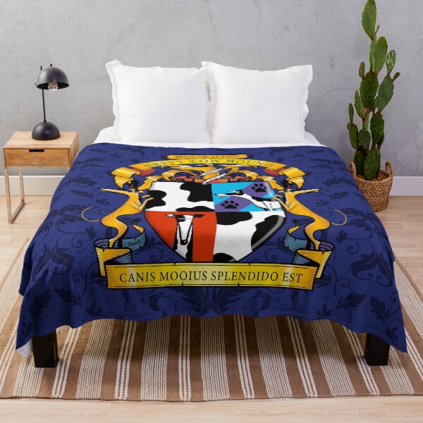 Greyhound Heraldry: Greyt Cow Hound Throw Blanket