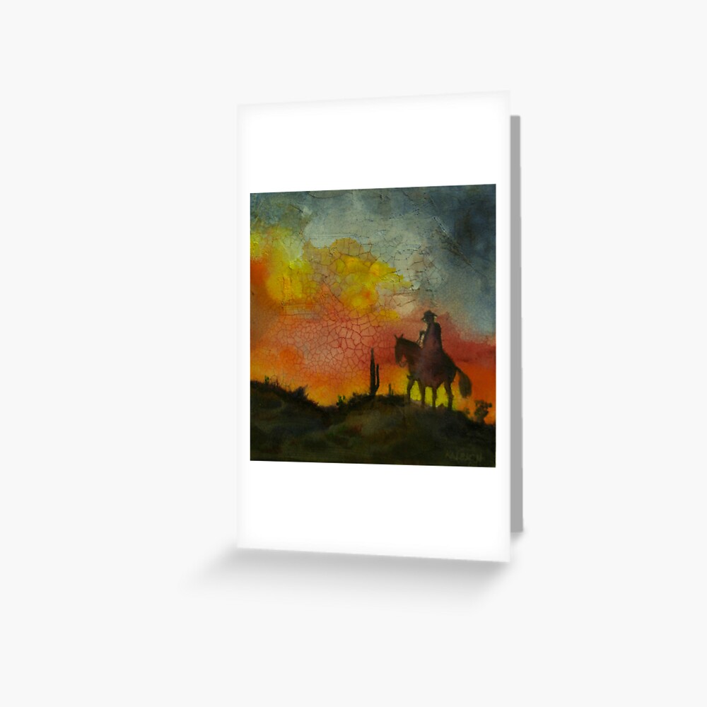 Riding Into the Sunset Greeting Card