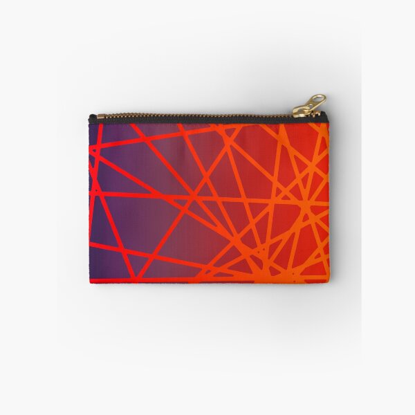 Aperçu de l'œuvre lignes - motif géométrique - rouge néon et bleu créée et vendue par He-Be.
