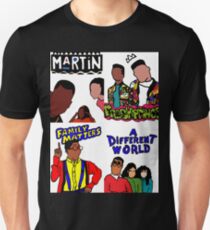 90er Jahre Sitcom Mashup Slim Fit T-Shirt