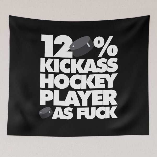 Item preview, 120% Kickass Hockey Player AF Funny  designed and sold by elhefe.