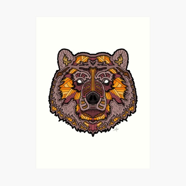 Norse Bear Color Art Print