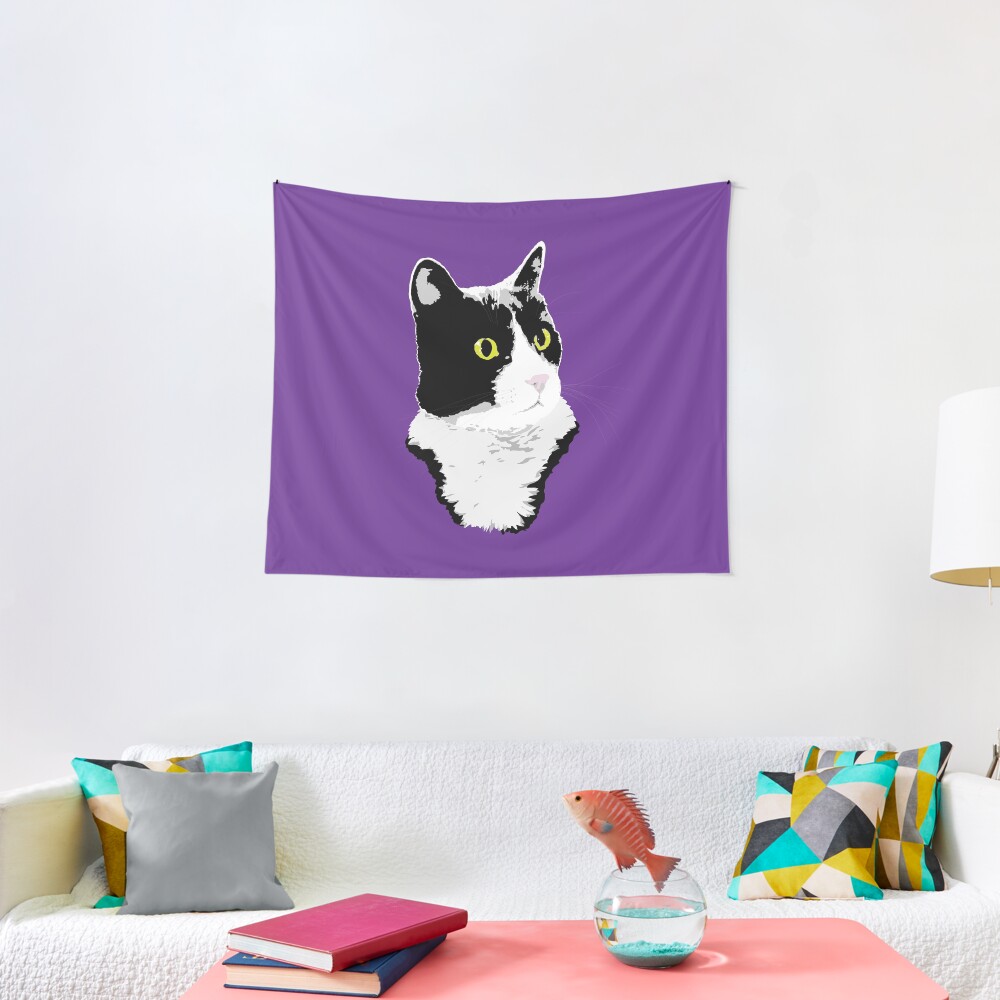 Regal Tuxedo Kitty Tapestry