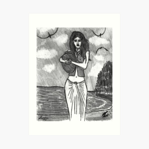 THE WATER GIRL Art Print