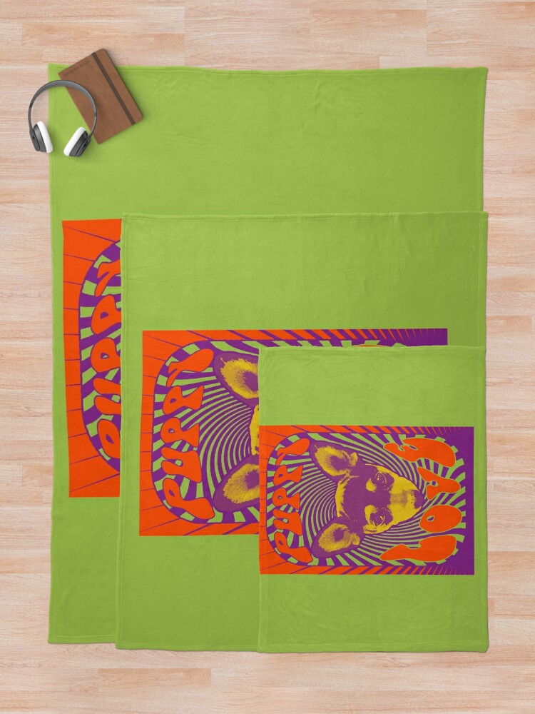 Thumbnail 5 of 6, Throw Blanket, Puppy Love designed and sold by Dan Tabata.