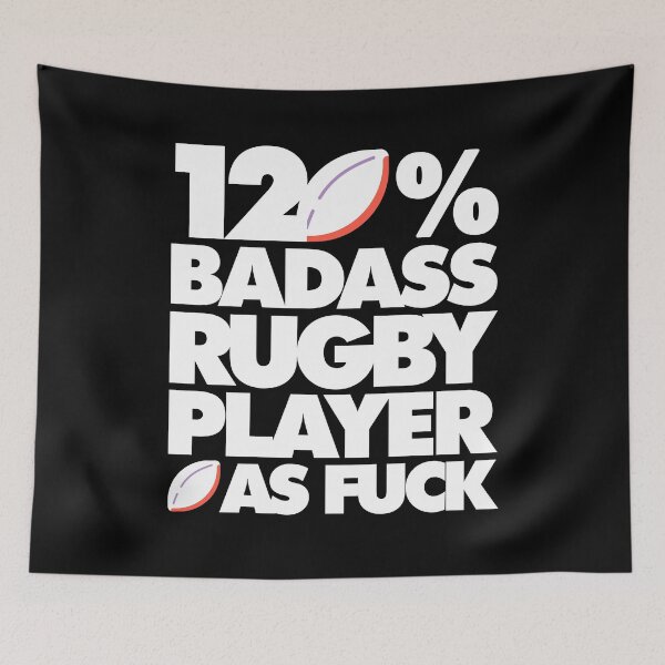 Item preview, 120% Badass Rugby Player AF Funny  designed and sold by elhefe.