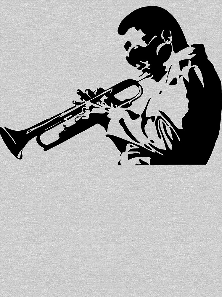 Miles Davis III Playing his Trumpet Artwork for Tshirts, Posters, Prints, Men, Women, Kids by clothorama