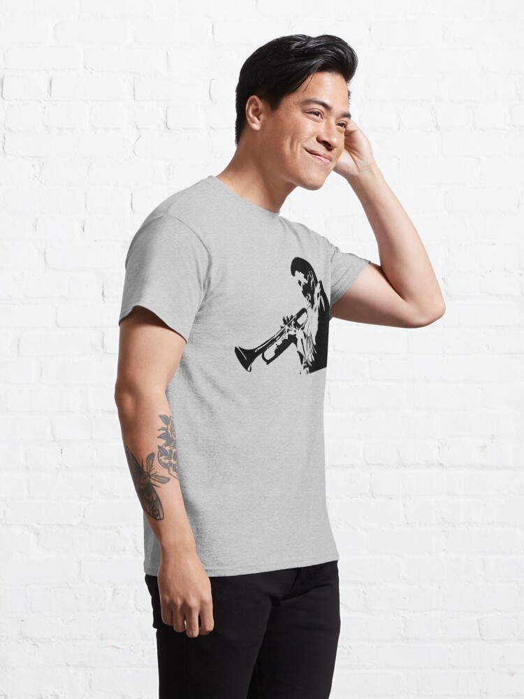 Alternate view of Miles Davis III Playing his Trumpet Artwork for Tshirts, Posters, Prints, Men, Women, Kids Classic T-Shirt