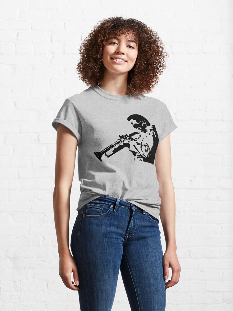 Alternate view of Miles Davis III Playing his Trumpet Artwork for Tshirts, Posters, Prints, Men, Women, Kids Classic T-Shirt