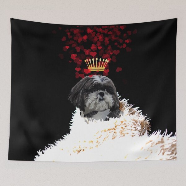 Item preview, Royal Love Pup Shih Tzu puppy dog crown of hearts designed and sold by Glimmersmith.