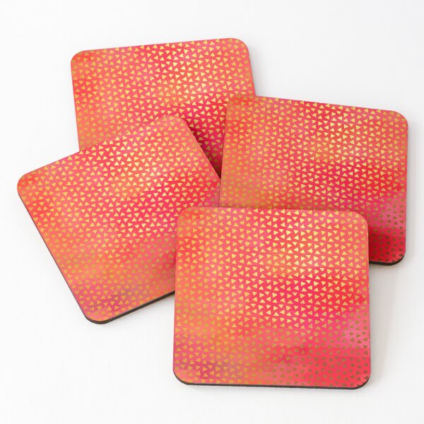Item preview, Geometry II, golden triangles over colourful chevron pattern designed and sold by Glimmersmith.