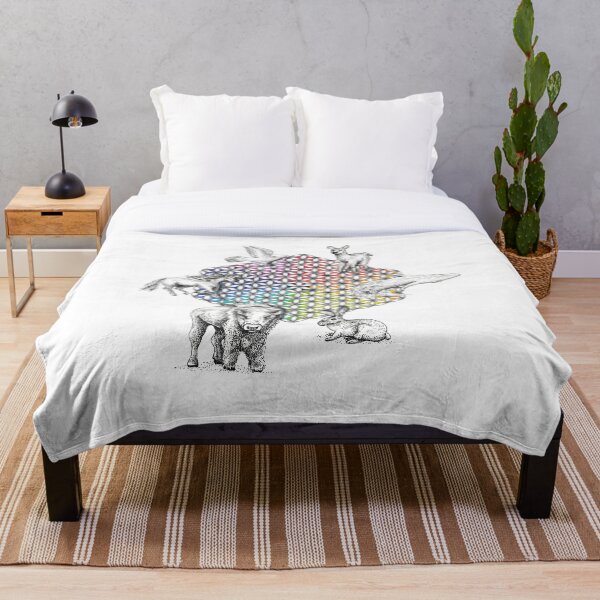 Flower of Life Totem Throw Blanket
