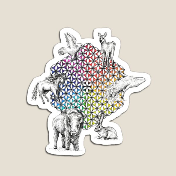 Flower of Life Totem Magnet