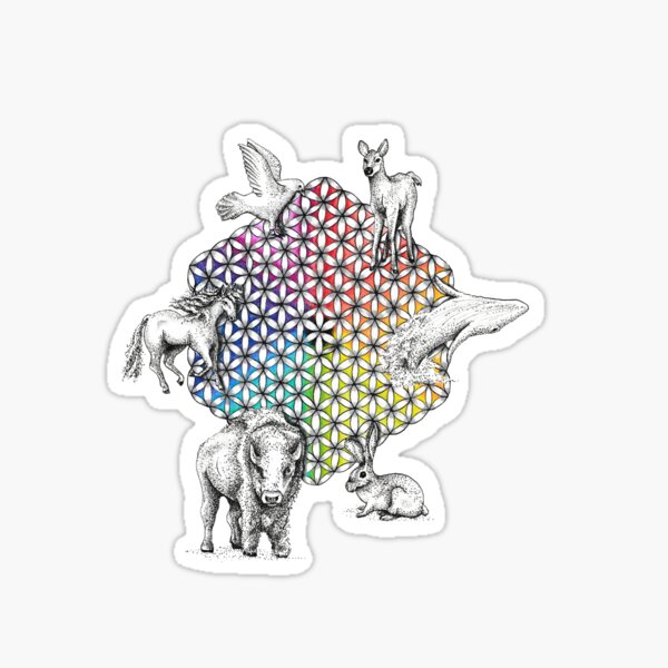 Flower of Life Totem Sticker
