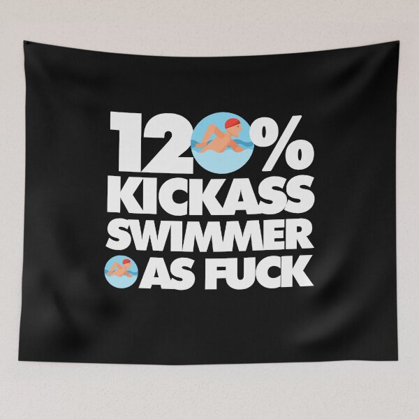 Item preview, 120% Kickass Swimmer AF Funny  designed and sold by elhefe.