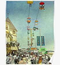 Aerial Gondola at Santa Cruz Beach Boardwalk Poster