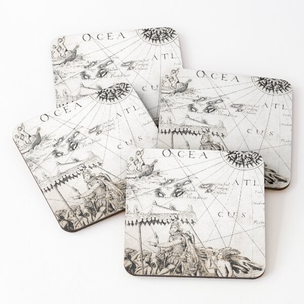 Item preview, Antique map sepia compass rose close up crop designed and sold by Glimmersmith.