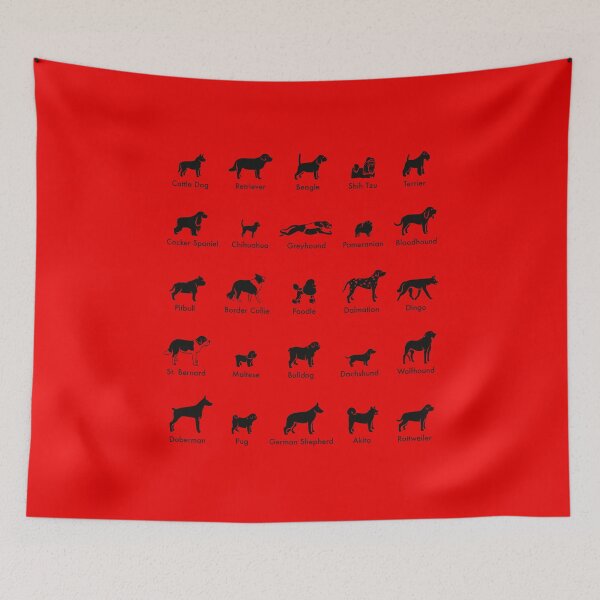 Item preview, 25 Dog Breeds in Silhouette Icons with Breed Names designed and sold by ByMaSOLE.