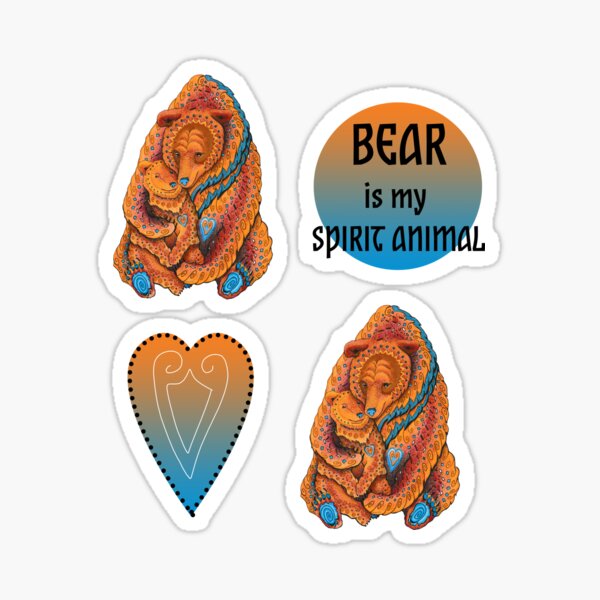 Mother Bear Pattern Sticker