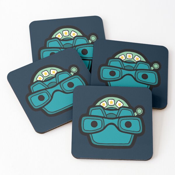 Item preview, Vintage Viewfinder Toy Pattern in Turquoise and Dark Blue designed and sold by evannave.
