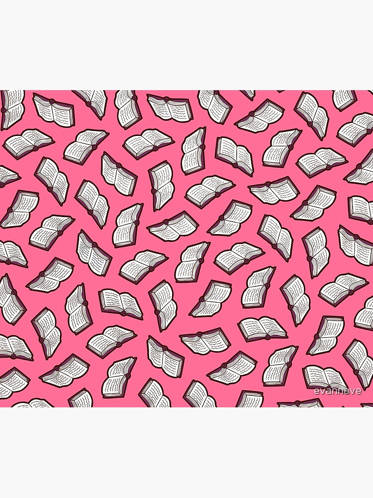 Bookish Reading Pattern in Pink by evannave