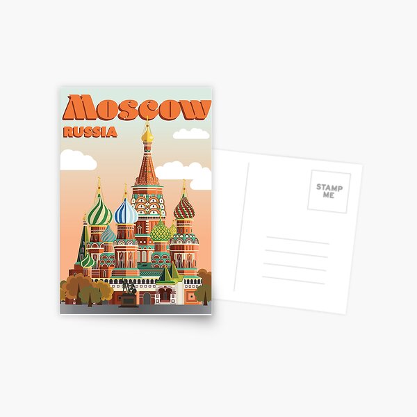ST BASILS CATHEDRAL MINIMALIST DESIGN, MOSCOW, RUSSIAN FEDERATION Postcard