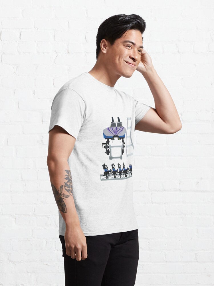 Alternate view of Do-dodonpa Coaster Train - S&S Air Launch Coaster Classic T-Shirt